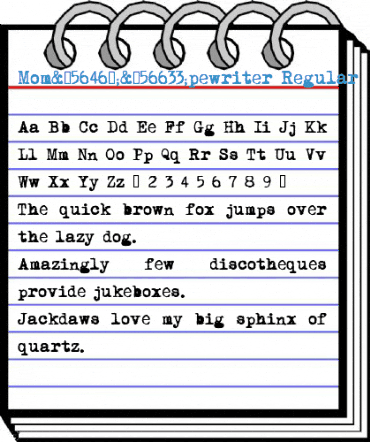 Mom��pewriter Font
