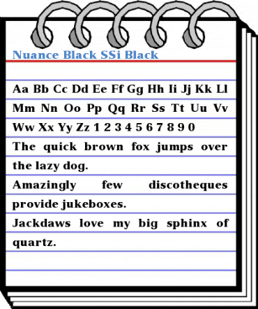 Nuance Black SSi Font