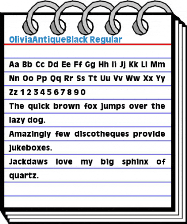 OliviaAntiqueBlack Regular Font