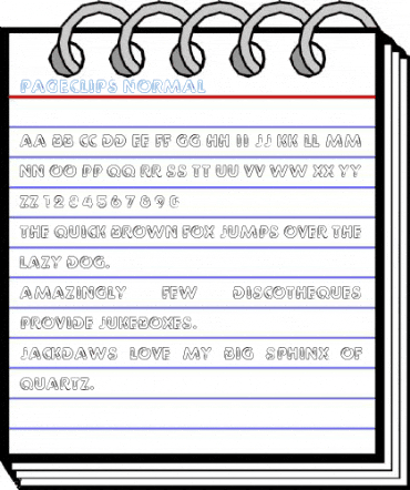 PageClips normal Font