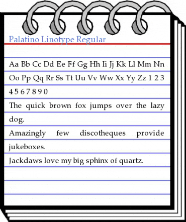 Palatino Linotype Regular Font