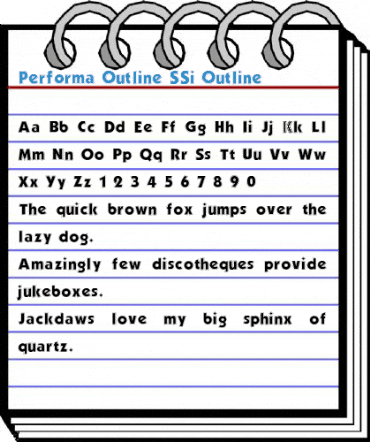 Performa Outline SSi Font