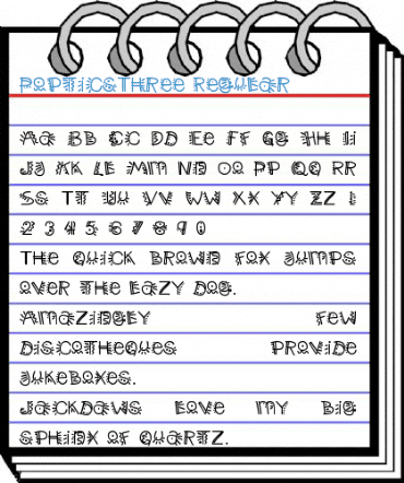 PopticsThree Regular Font