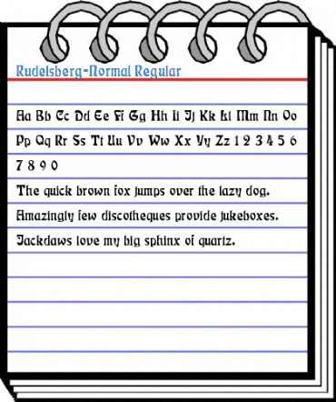 Rudelsberg-Normal Font