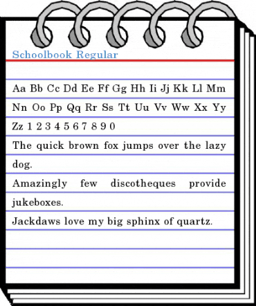 Schoolbook Regular Font