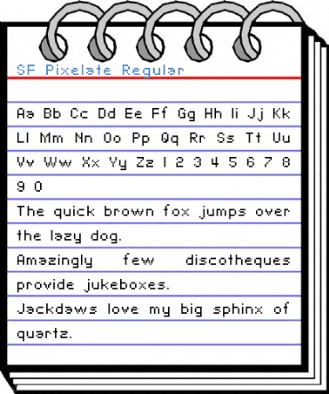 SF Pixelate Regular Font