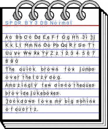 SP DR BY 3 DB Normal Font