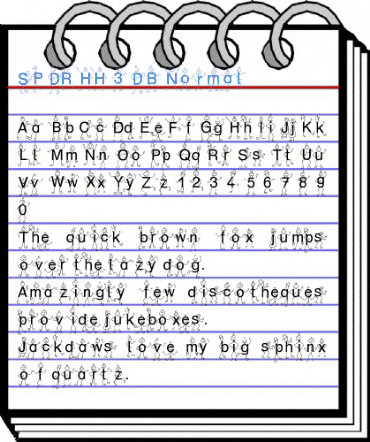 SP DR HH 3 DB Normal Font