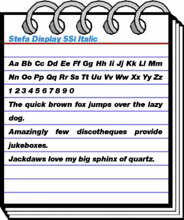 Stefa Display SSi Font