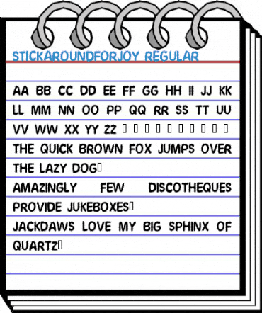 StickAroundForJoy Regular Font