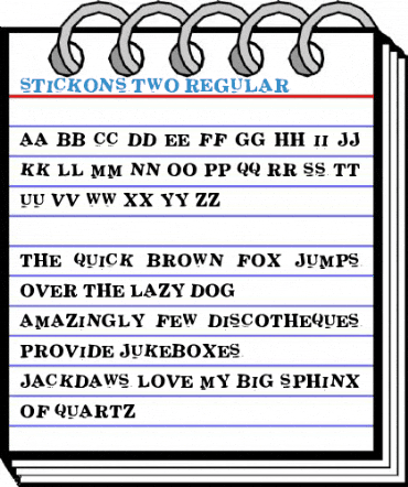 Stickons Two Regular Font