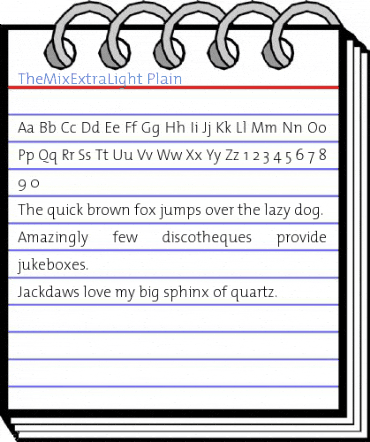 TheMixExtraLight Plain Font