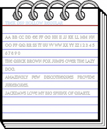 Trek DS9 Hollow Regular Font