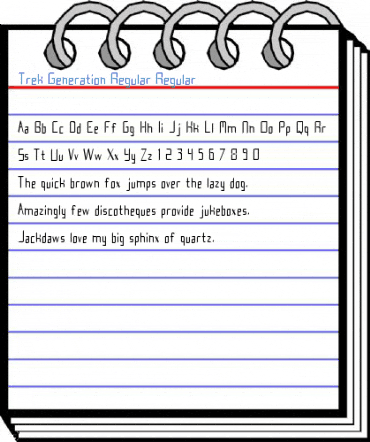 Trek Generation Regular Regular Font