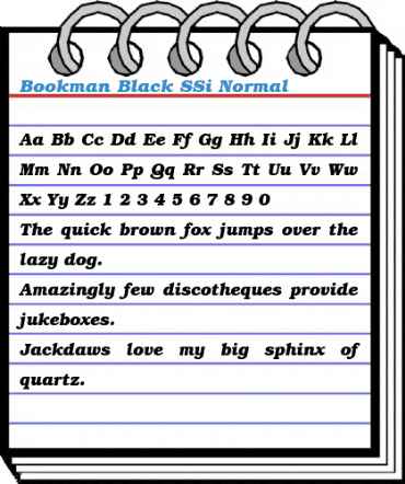 Bookman Black SSi Font