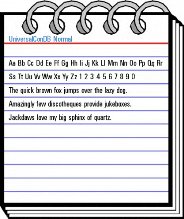UniversalConDB Font
