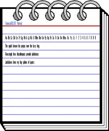 UniversalXCLDB Normal Font