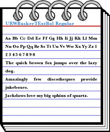 URWBaskerTExtBol Regular Font