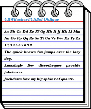 URWBaskerTUltBol Font