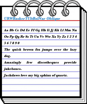 URWBaskerTUltBolNar Font