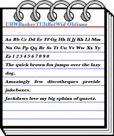 URWBaskerTUltBolWid Font