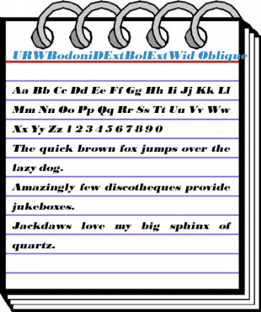 URWBodoniDExtBolExtWid Font