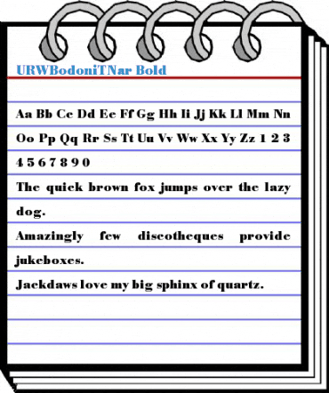 URWBodoniTNar Font