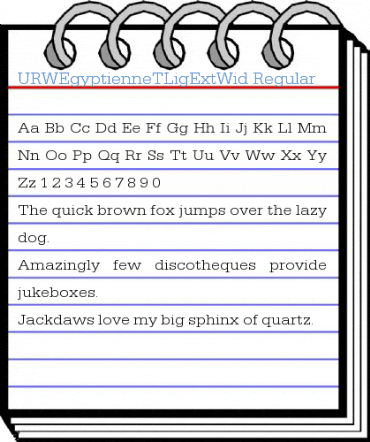 URWEgyptienneTLigExtWid Regular Font