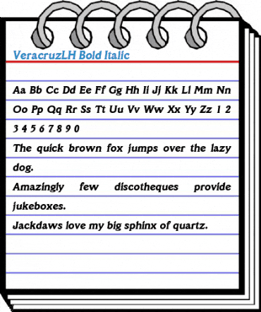 VeracruzLH Font