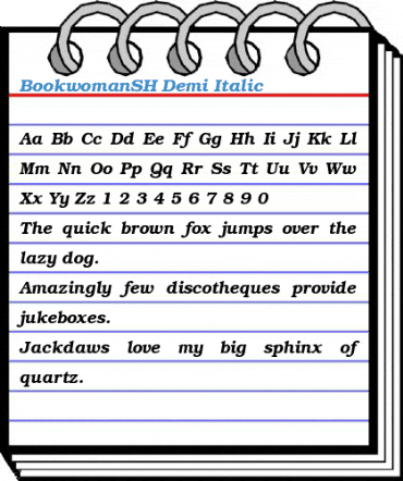 BookwomanSH Font