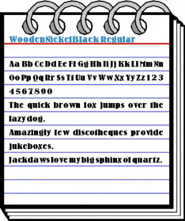 WoodenNickelBlack Font