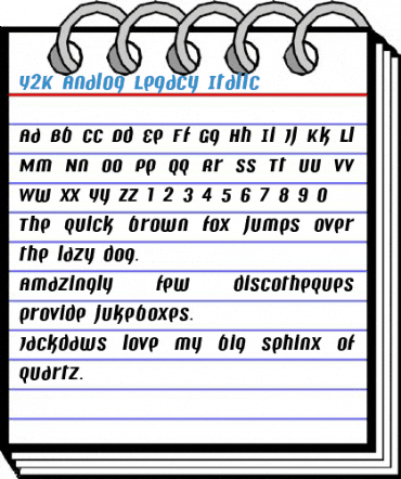 Y2K Analog Legacy Italic Font