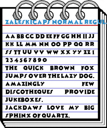 ZaleskiCaps-Normal Regular Font