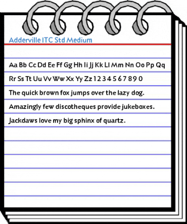 Adderville ITC Std Medium Font