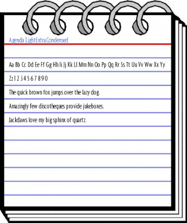Agenda LightExtraCondensed Font