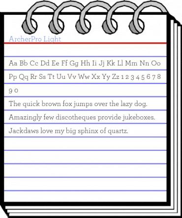 ArcherPro Light Font