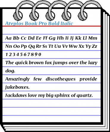 Areplos Book Pro Font
