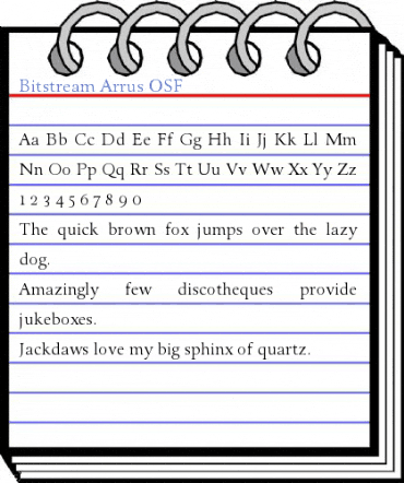 Bitstream Arrus OSF Font