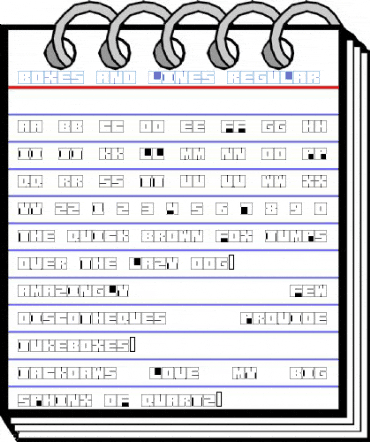 Boxes and Lines Regular Font