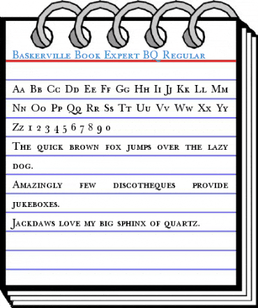 Baskerville Book Expert BQ Regular Font