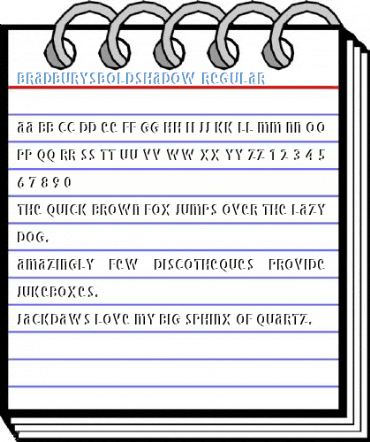 BradburysBoldShadow Regular Font