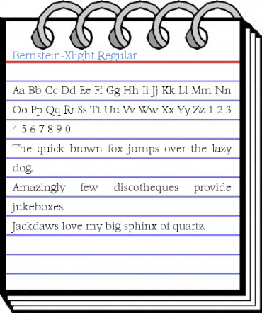 Bernstein-Xlight Regular Font