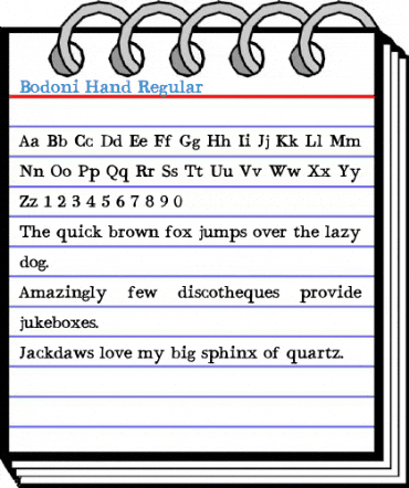 Bodoni Hand Font