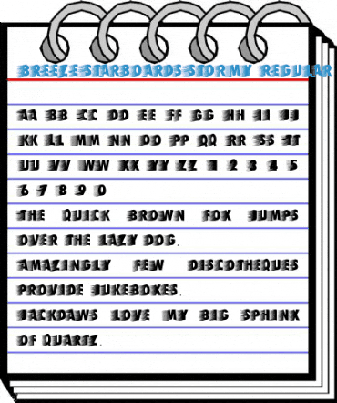 BreezeStarboardsStormy Font