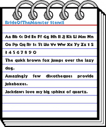 BrideOfTheMonster Font