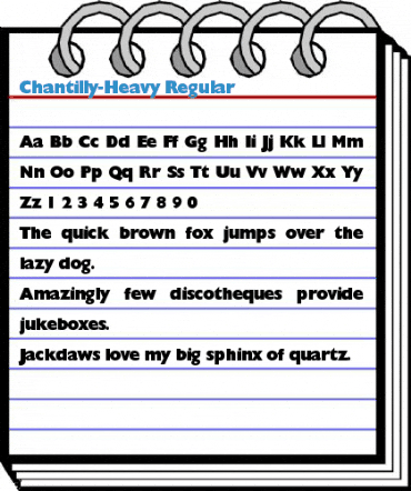 Chantilly-Heavy Regular Font