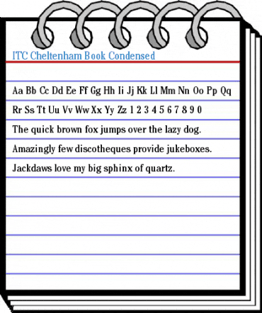 ITC Cheltenham Book Condensed Font