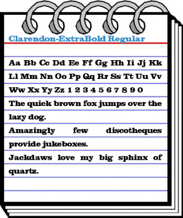 Clarendon-ExtraBold Regular Font