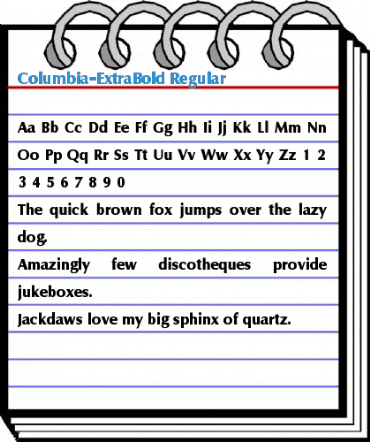 Columbia-ExtraBold Font