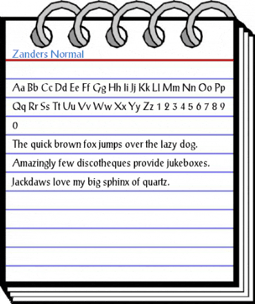 Zanders Font